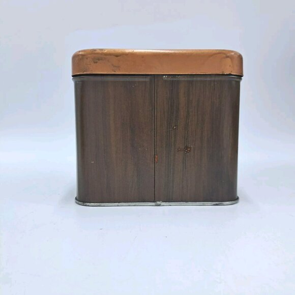 Kenmore Brown Metal Canister Set-Flour-Sugar-Coffee-Tea-Mid Century Kitchen-READ - Picture 9 of 16